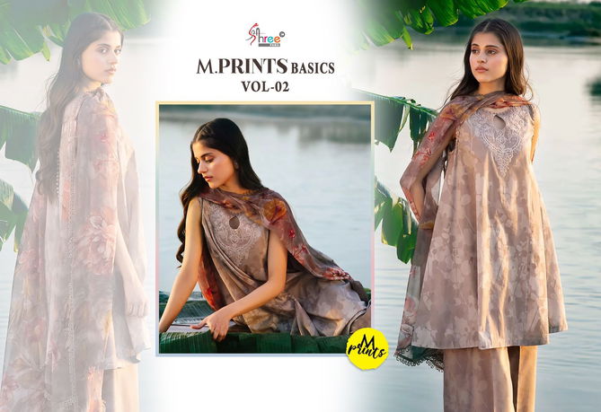 M Prints Basics Vol 2 By Shree Cotton Embroidery Pakistani Suits Wholesale Price In Surat